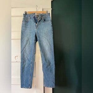 Everlane High Rise Straight Jean, Size 28